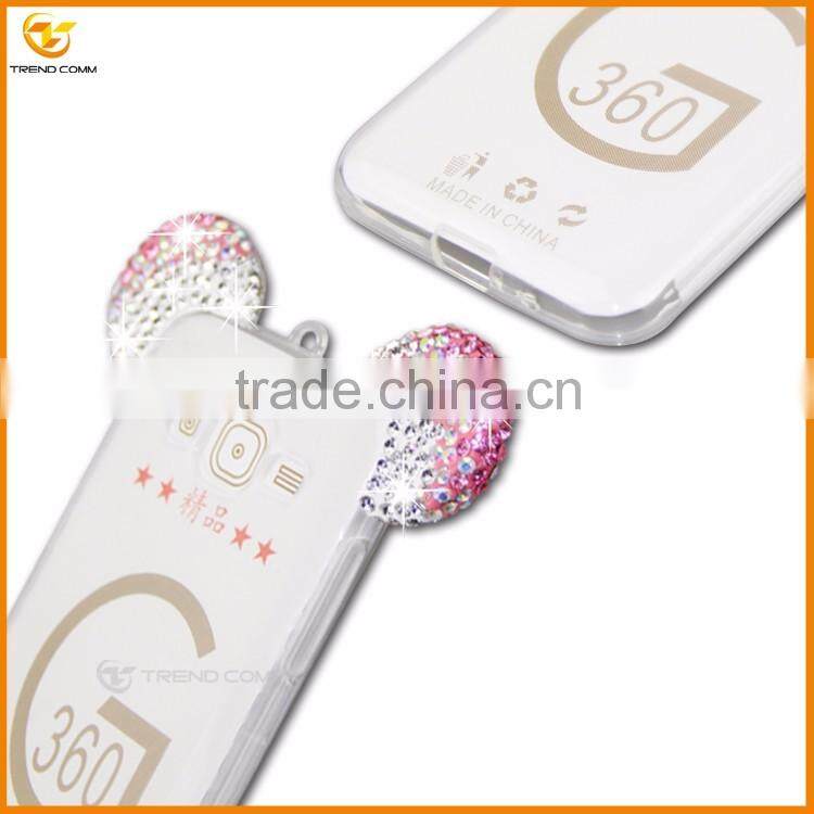 china supplier for Samsung galaxy G360 3D diamond soft clear back cover case
