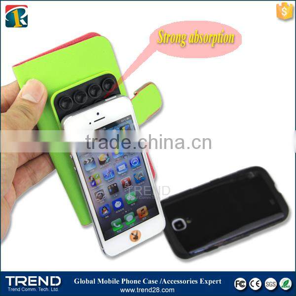 strong absorption universal wallet view leather case for iphone