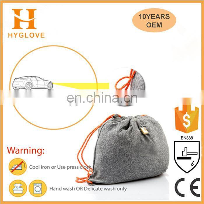 Newest Grey HMWPE Fabric Cut Resistant Anti Theft Backpack Bag with Water Resistant Pocket