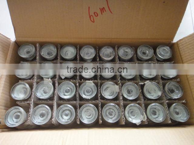 60ml wide mouth clear reagent glass bottle with lid