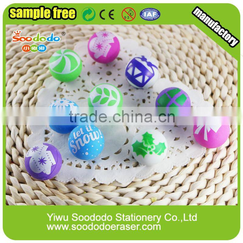 ball shaped puzzle eraser pencil eraser with logo