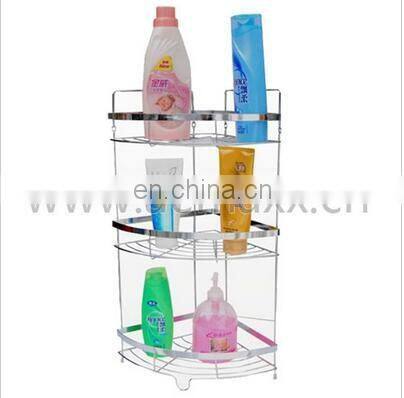 Popular durable 3 Layers chrome metal bathroom corner rack