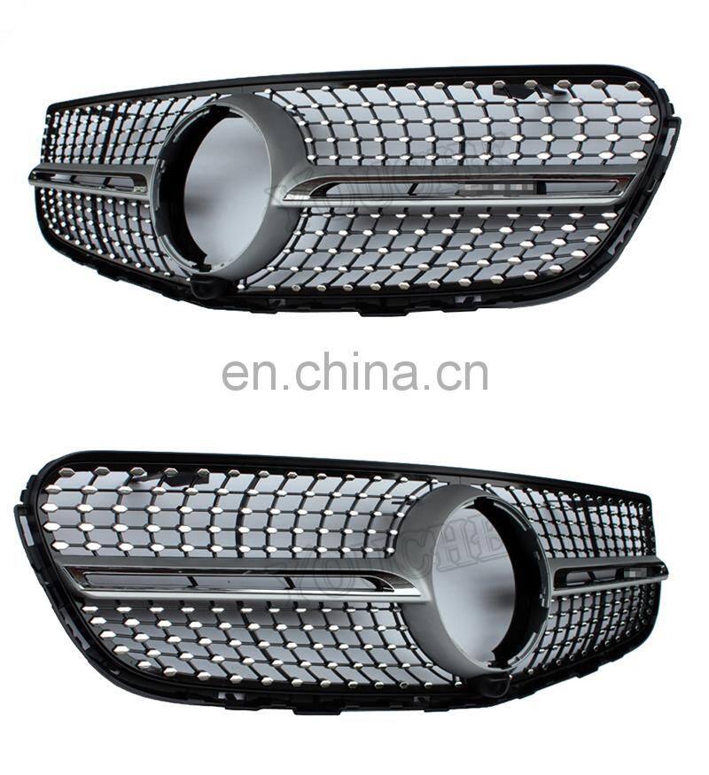 Diamond radiator style front grille grill for Mercedes Benz GLC class W253 X253 2016-2019
