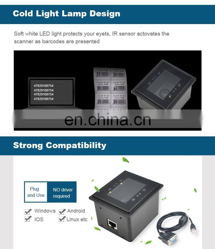 High Speed Oem Scan Engine 2D RS232 Barcode Scanner Module USB 32 Bit Stock CMOS