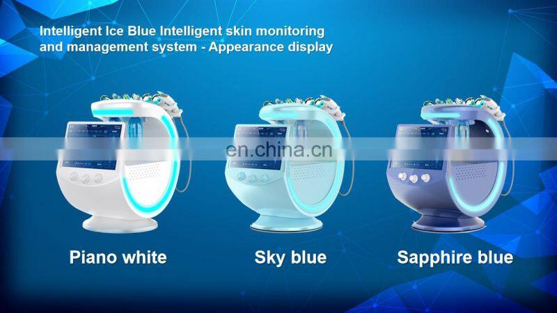 Skin Monitoring and Skin Management System Blue New Fashion Portable High Frequency Touch Screen & Handle Switch for Commercial