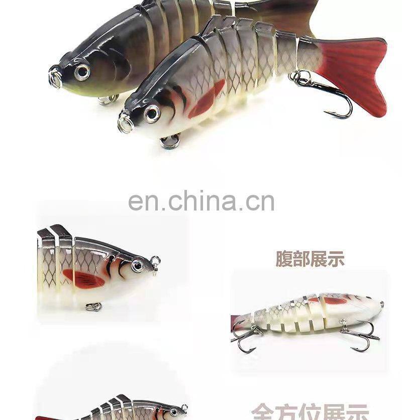 Hot sell Stocked Multi Jointed Artificial Fishing Bait 10cm 15.7g Lifelike Trout Fishing Lure for bass perch trout