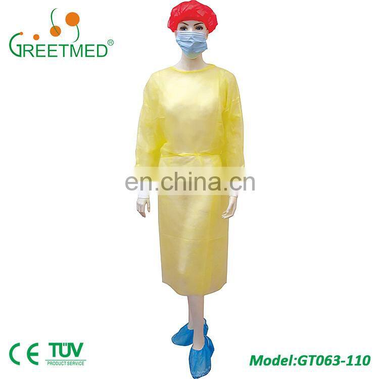 Greetmed CE approval non woven medical hospital patient gown for sale