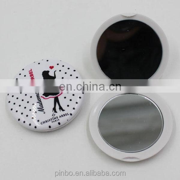 Pocket Mirror Small Plastic Folding Round
