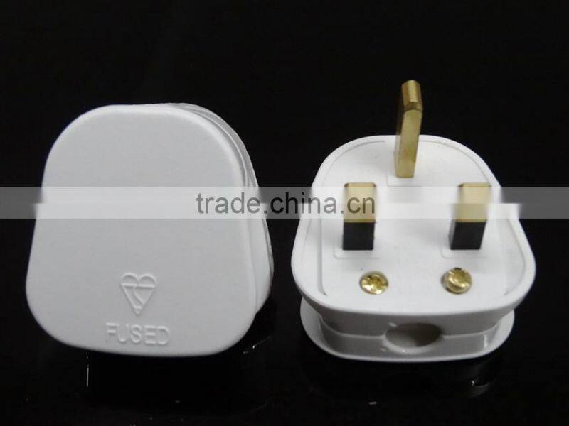BSI Listed Fused UK AC Power Detachable Rewireable Power Cord Plug
