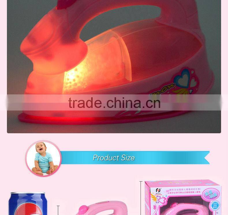 Hot selling mini kids home appliances Furniture toy playing house toy mini appliances toys electric iron with light