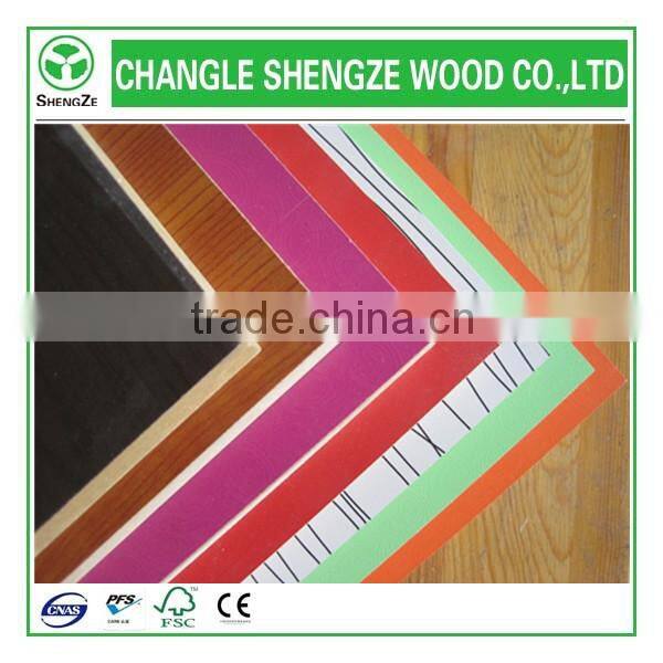 1220*2440 high quality colorful melamine faced MDF board