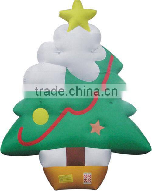 green snowing inflatable christmas tree