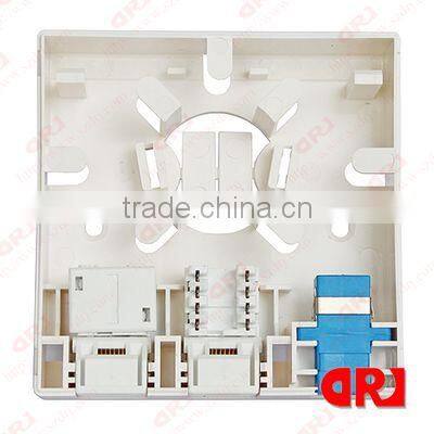 white cat5e plastic surface mount box single port