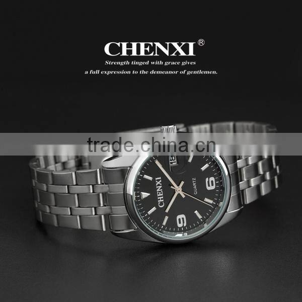 Guangzhou watch market Quartz wrist watch water resistant cheapest stainnless steel watch 006AMD
