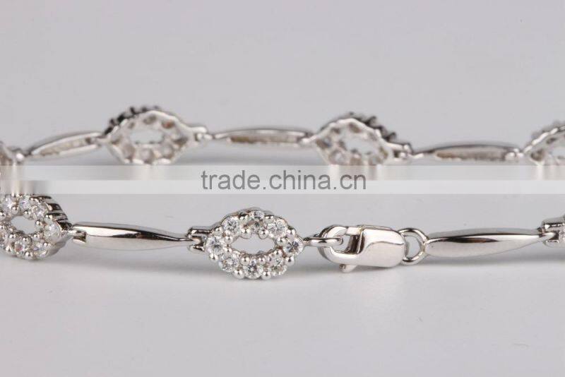 Charming wholesale jewelry 925 sterling silver bracelet jewelry with