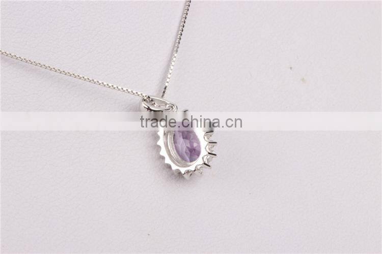 Luxurious American 18k white gold diamond jewelry fashion Necklace