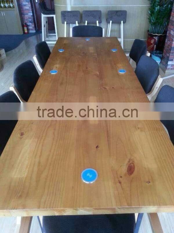 QI wireless desktop charger for office desk phone charging