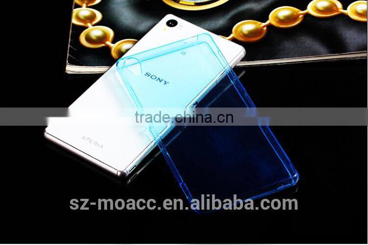 Hot selling soft clear transparent TPU case for sony xperia z3