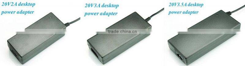 Factory outlet 60W 20V3A desktop power supply adapter,for led lighting and home appliance ac dc power adaptor