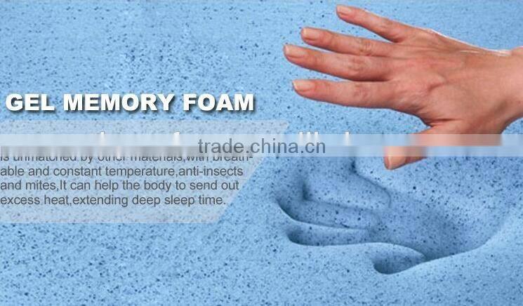 Anti bedsore gel memory foam latex mattress roll up in to a box