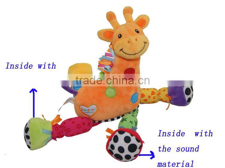 babyfans plush toy with bell baby bed hanging toy baby rattle toys