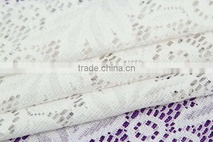 wholesale beautiful in stock 100 poly wedding embroidery white lace fabric for wedding dress
