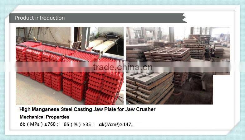 High Manganese Steel Casting Jaw Plate for Jaw Crusher Parts