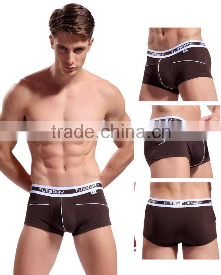 2015 New Style Fashion Sexy Plus Size Boxer For Men Breath Bamboo Fabric Underwear