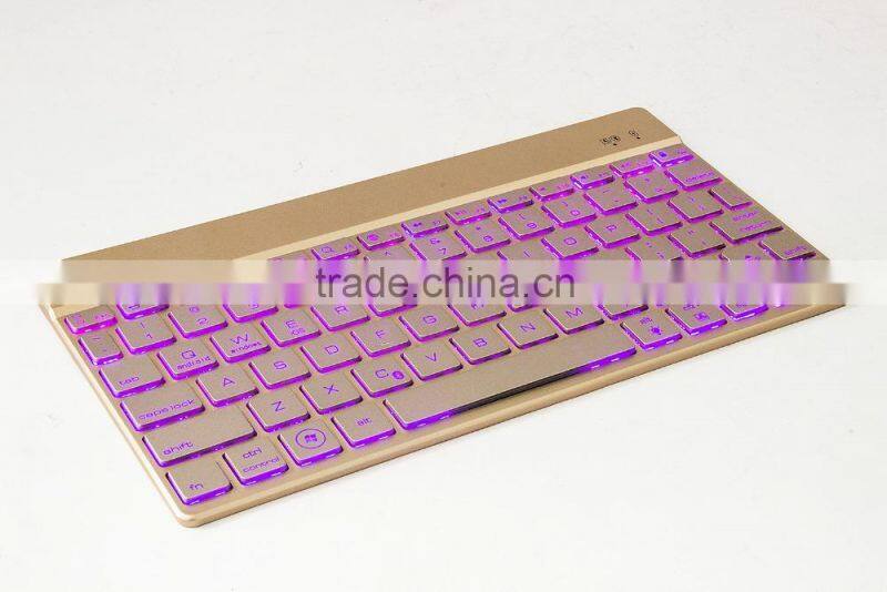 Universal 7 color backlit keys Backlit Bluetooth 3.0 Keyboards For Ios,Windows and Android