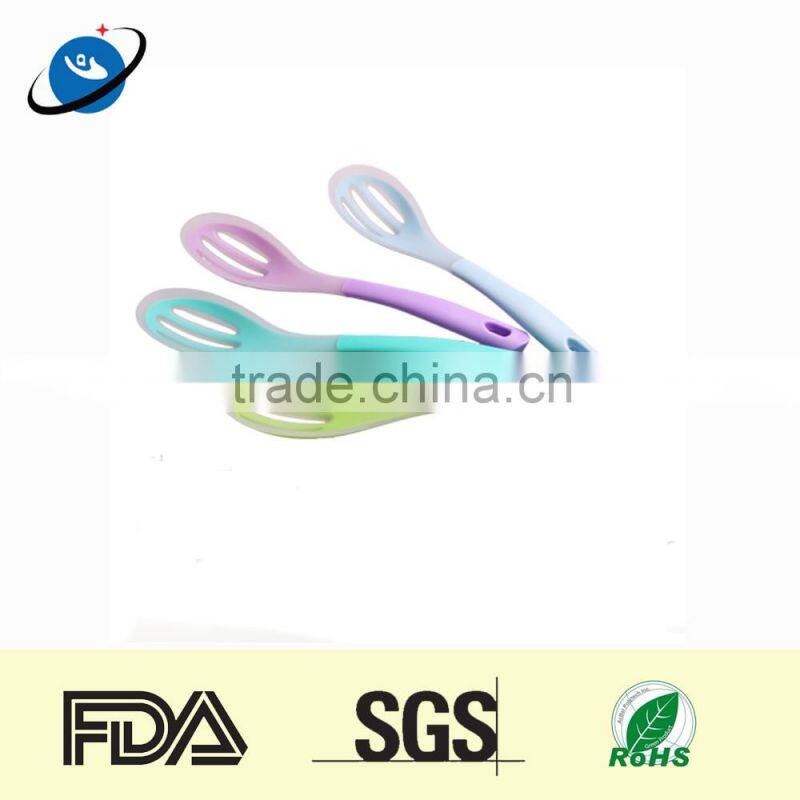 Colorful food grade silicone slotted spoon for noodle