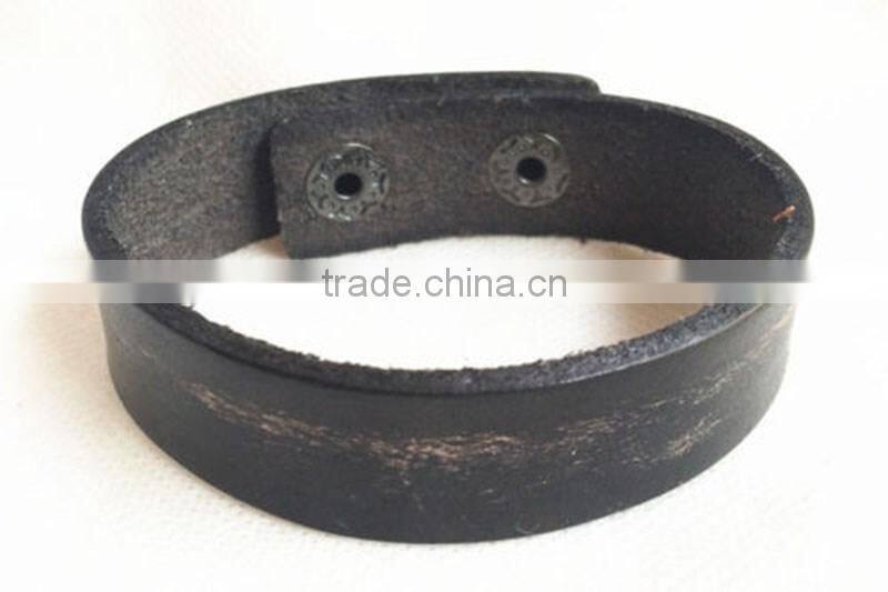 Promotional Gift Cheap Factory Wholesale Strip Style Leather Bracelet
