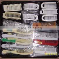hot sale white double comb tooth plastic hotel hair comb