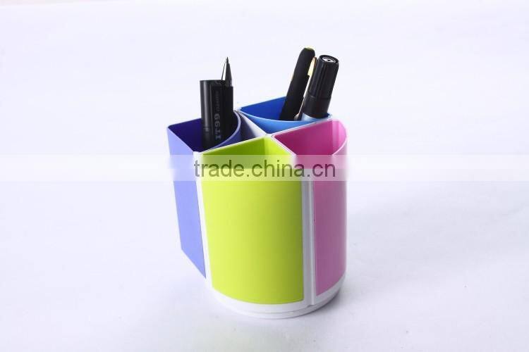Customized Desktop assemble colored PS plastic pen holder