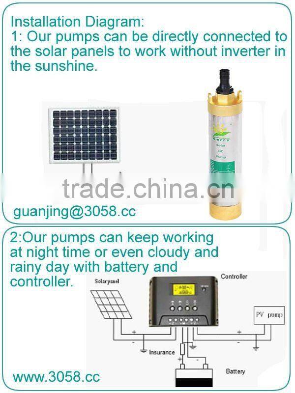 submersible solar powered water pump