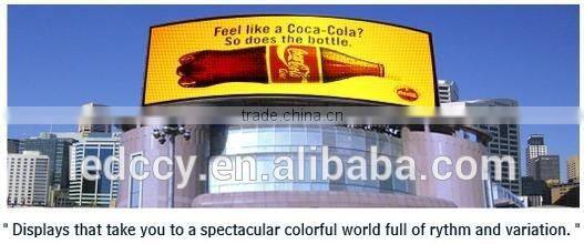 Popular CCY P16 outdoor full color curved led video display/led rgb advertising board