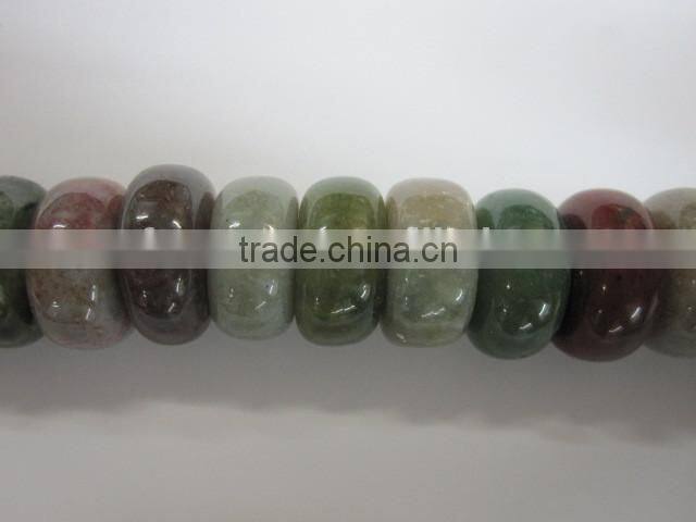 Natural india agate roundel bead mineral gemstone for jewelry making