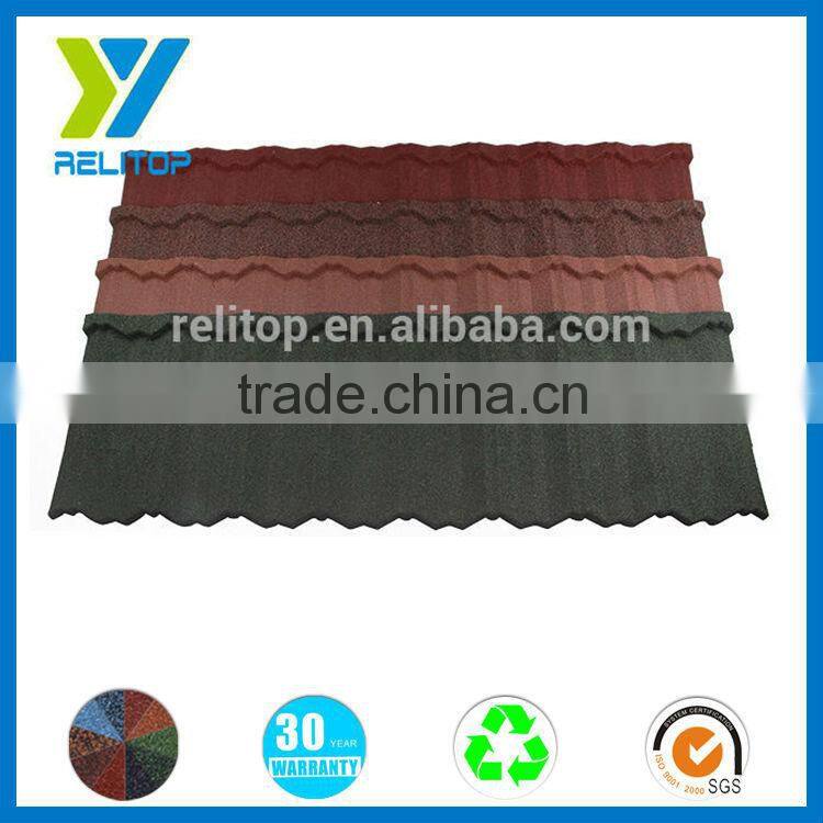 Color sand stone coated roof tile color aluminium roofing sheet