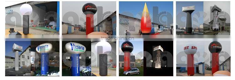Outdoor advertising cheap vinyl inflatable pizza column / tube