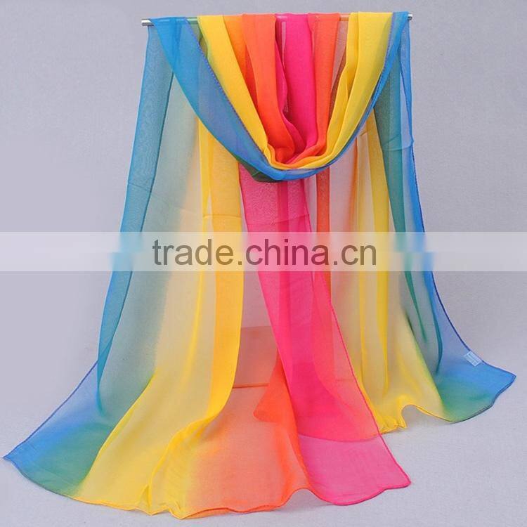 2016 Colorful Chiffon Scarf