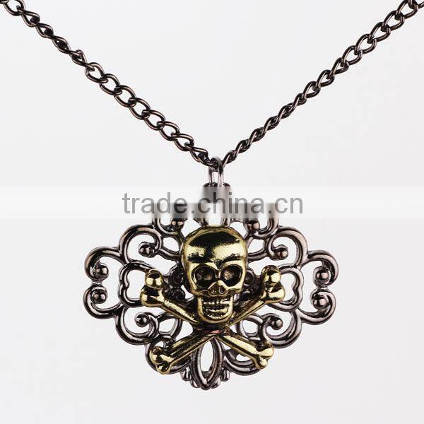 Promotional High Quality Metal Skull Charm Young Student Necklaces
