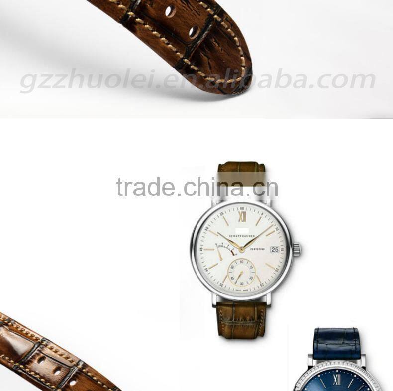 18|20|22mm high quality genuine cowhide leather Watch strap with fashionable buckle