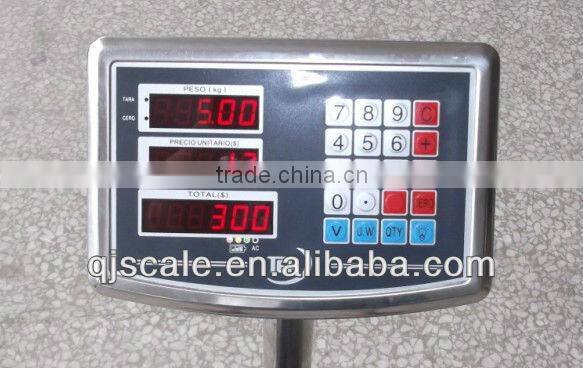 TCS series platform scale with Stainless Steel Indicator