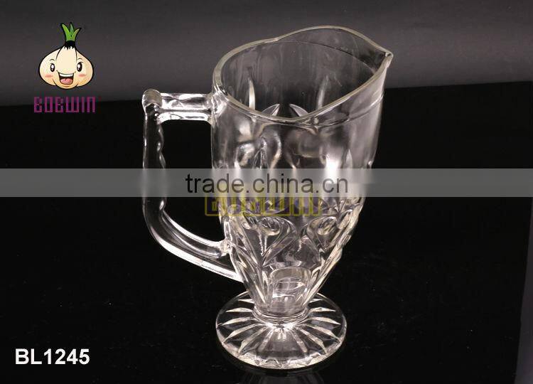 1L glass Jug & glass Pitcher with 6 cups, Glass drinking jug