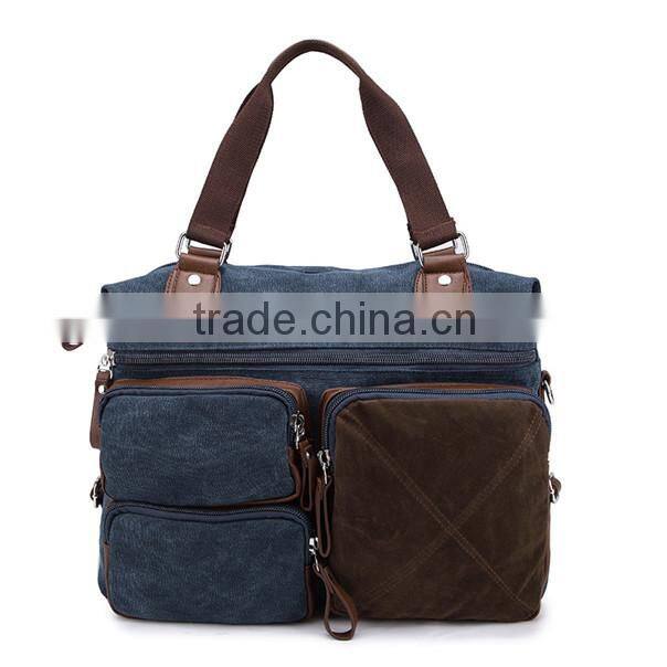 Factory price square pattern men outdoor sport luggage travel tote bag