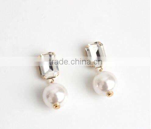 NEW style SW16604 rhinestone pearl earring stud/