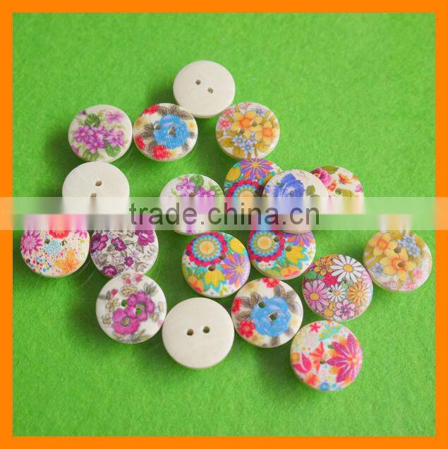 New Design Hot Sale Round Wood Button