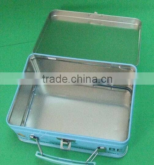 Handle Tin, lunch tin box, suitcase tin box