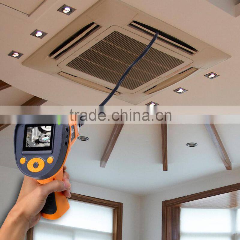 DVR 9.8mm Endoscope Borescope Zoom Recordable Rotation 1m Cable Video 2.4" Inspection Camera