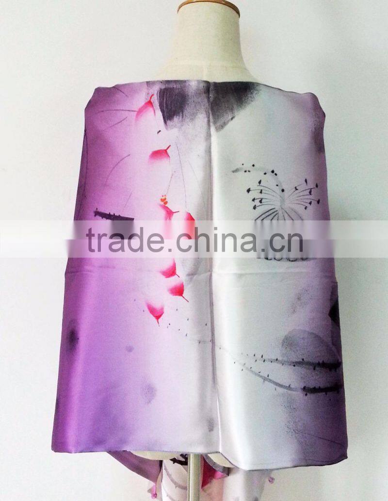 scarfs pashmina with digital printing on double layer silk
