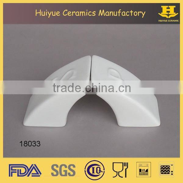 Ceramic condiment set, personalized salt and pepper shaker